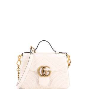 Gucci Gg Marmont Top Handle Flap Bag #247394G16B